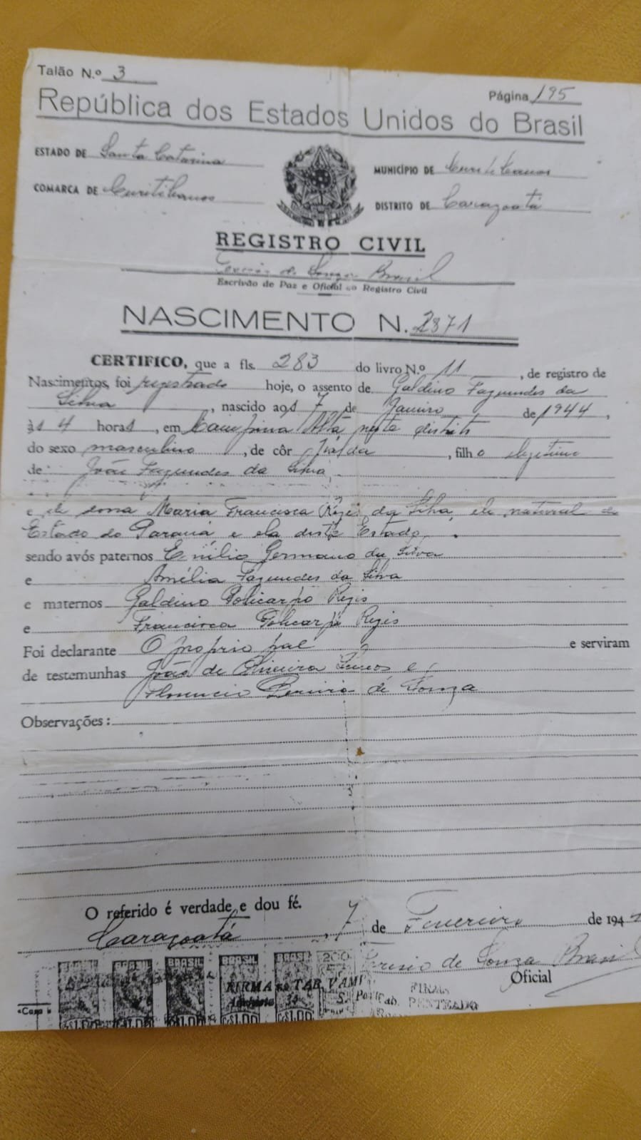 Galdino Fagundes da silva